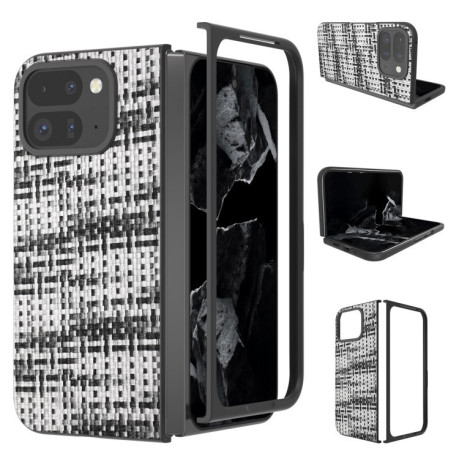 Противоударный чехол Black Frame PU Leather Full Coverage для Google Pixel 9 Pro Fold - черный