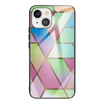 Протиударний скляний чохол Marble Pattern Glass на iPhone 14/13 - Rhombus Gradient