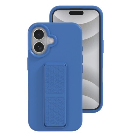 Силиконовый чехол Liquid Silicone Holder на iPhone 16 - синий