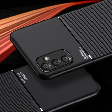 Противоударный чехол Tilt Strip Grain на Samsung Galaxy A05s - черный