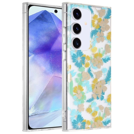 Чохол Dual-side Laminating IMD PC Hybrid TPU для Samsung Galaxy A55 - Flowers