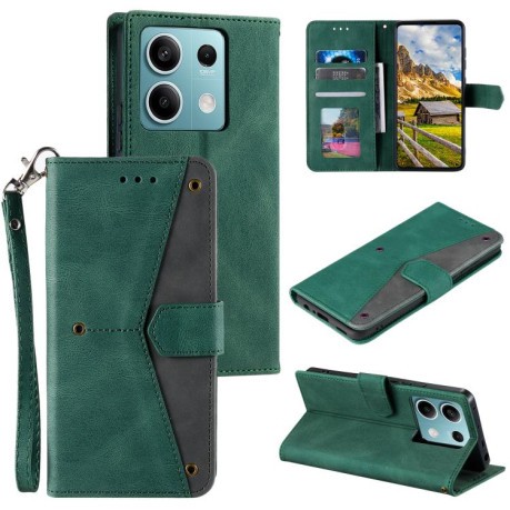 Чехол-книжка Stitching Skin Feel для Motorola Edge 60 Fusion - зеленый