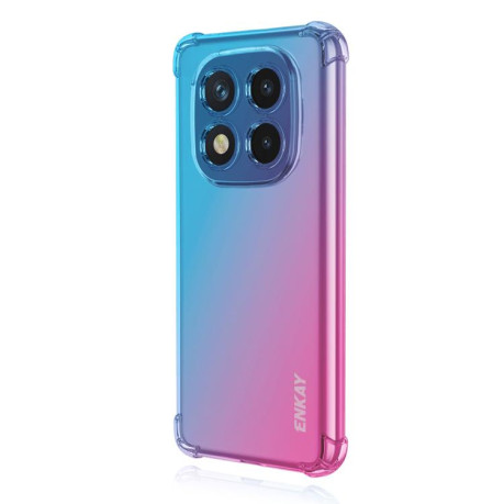 Противоударный чехол ENKAY Clear для Xiaomi Redmi Note 14 Pro 4G - розово-синий