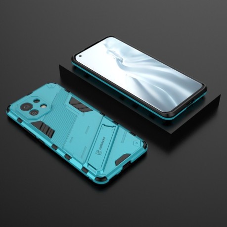 Противоударный чехол Punk Armor для Xiaomi Mi 11 - синий