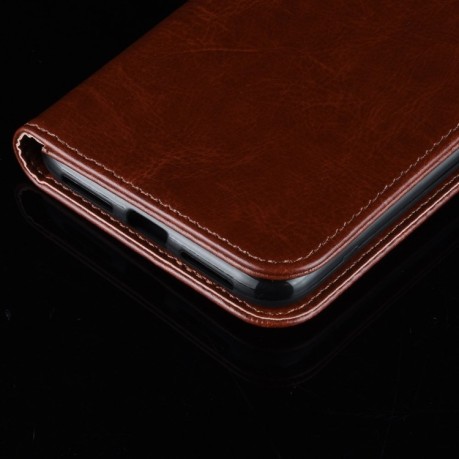 Чехол-книжка Texture Single Fold на Xiaomi Redmi 9A - коричневый