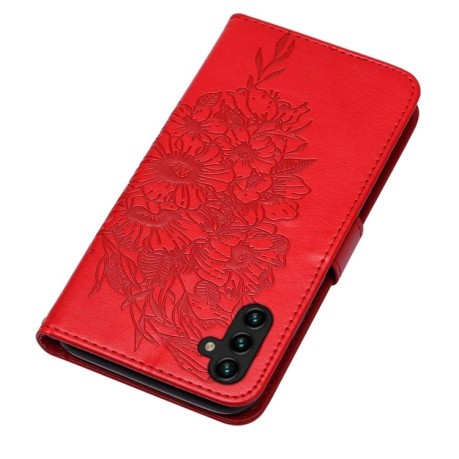 Чохол-книжка Embossed Butterfly для Samsung Galaxy A04s/A13 5G - червоний