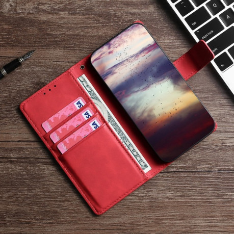 Чехол-книжка Skin Feel Crocodile для Xiaomi Redmi Note 10 Pro - красный