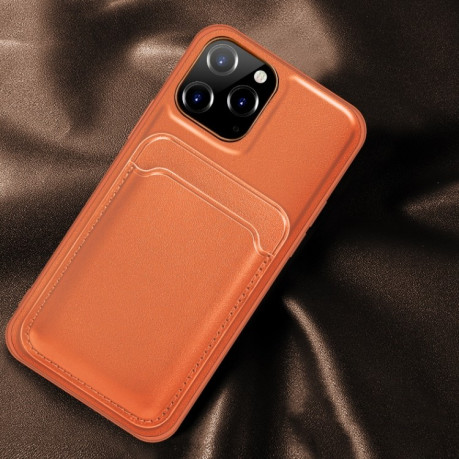 Чехол-кошелек Mutural Yalan Series для iPhone 12 mini - оранжевый