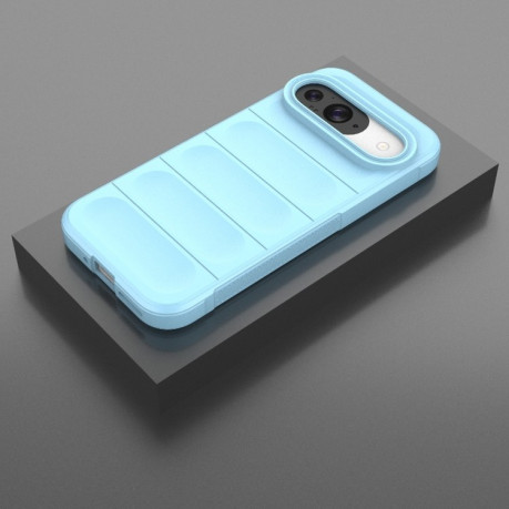 Силиконовый чехол Magic Flannel для Google Pixel 9 Pro - голубой