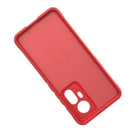Силиконовый чехол Magic Flannel для Xiaomi Redmi K50 Ultra / Xiaomi 12T/12T Pro - пурпурно-красный