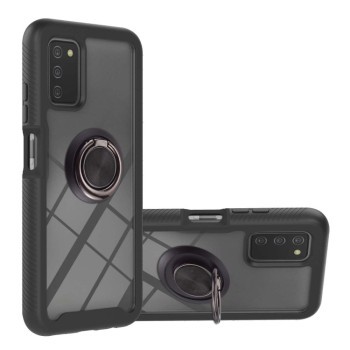 Противоударный чехол Starry Sky with Ring Holder для Samsung Galaxy A03s - черный