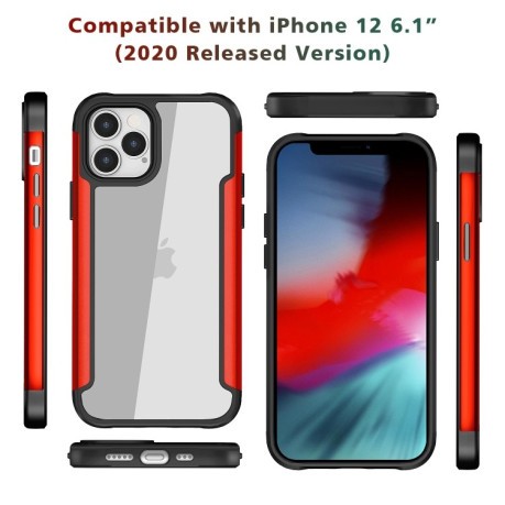 Противоударный чехол Iron Man Series на iPhone 12 Pro Max -  серебристый