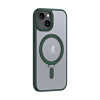 Протиударний чохол Skin Feel MagSafe Magnetic для iPhone 15 - зеленый