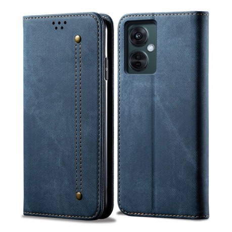 Чохол книжка Denim Texture Casual Style на Vivo Y36 5G/4G - синій