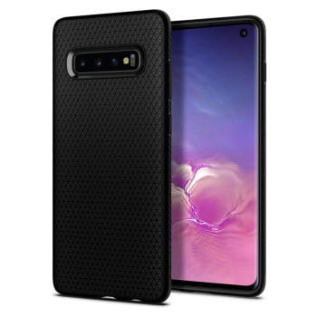 Оригинальный чехол Spigen Liquid Air для Samsung Galaxy S10+ Plus Matte Black