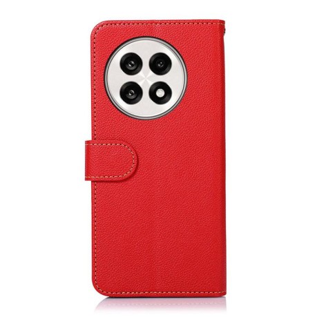 Чехол-книжка KHAZNEH Litchi Texture для OnePlus 13R/Ace 5/Ace 5 Pro - красный