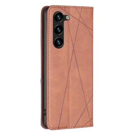 Чохол-книжка Rhombus Texture для Samsung Galaxy S24+ 5G - коричневий