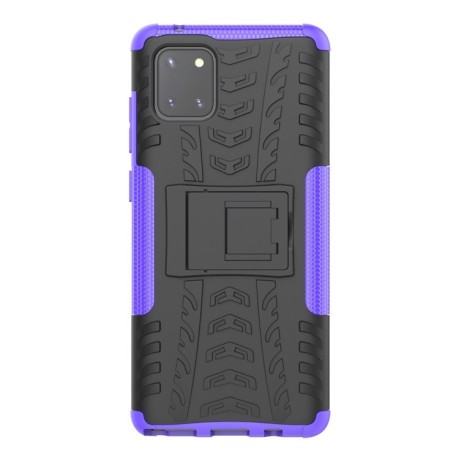 Противоударный чехол Tire Texture на Samsung Galaxy Note 10 Lite - фиолетовый