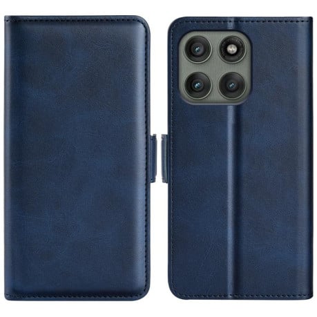 Чехол-книжка Dual-side Magnetic Buckle для Motorola Edge 60 Pro - синій