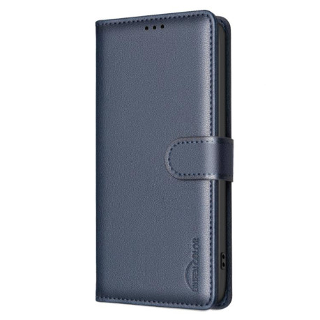 Чехол-книжка Litchi Texture RFID Anti-theft Leather для Motorola Moto G05 - синий