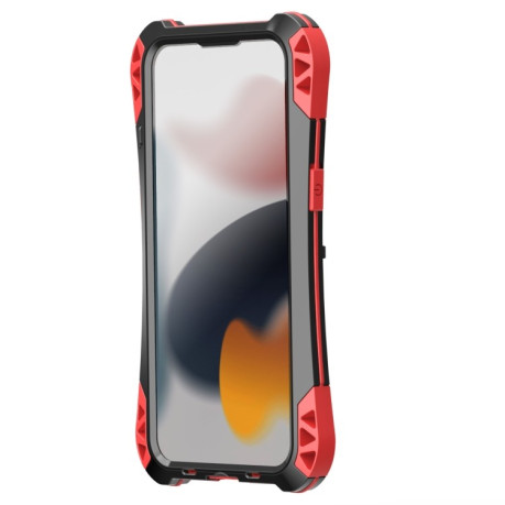 Противоударный металлический чехол R-JUST AMIRA Metal на iPhone 13 Pro Max - красный