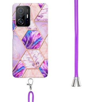 Протиударний чохол Electroplating with Neck Lanyard Xiaomi Mi 11T / Mi 11T Pro - світло-зелений