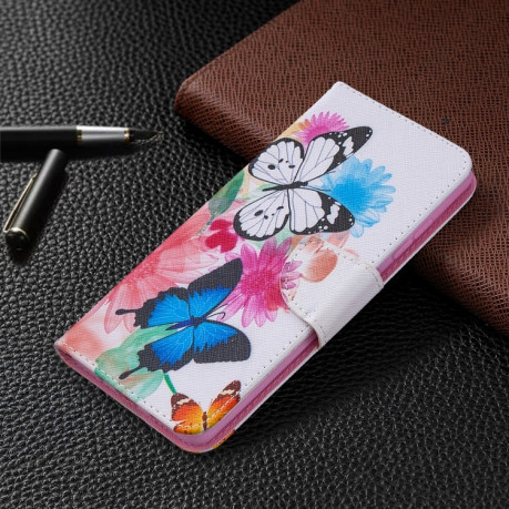 Чехол-книжка Colored Drawing Series на Samsung Galaxy S20 FE - Two Butterflies