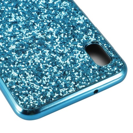 Ударозащитный чехол Glittery Powder на Samsung Galaxy A10- черный