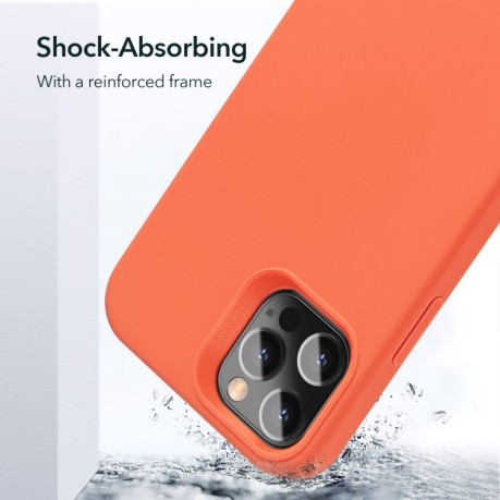 Противоударный силиконовый чехол ESR Cloud Series на iPhone 12 Pro Max - оранжевый