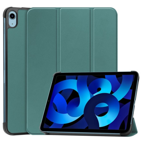 Чехол-книжка Solid Color Custer для iPad 10.9 2022 - темно-зеленый