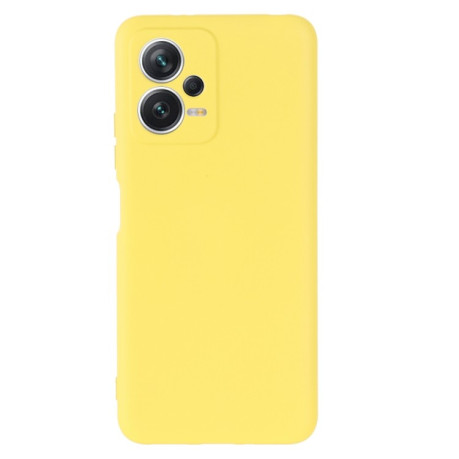 Силиконовый чехол Solid Color Liquid Silicone на Xiaomi Redmi Note 12 Global / Poco X5 - желтый