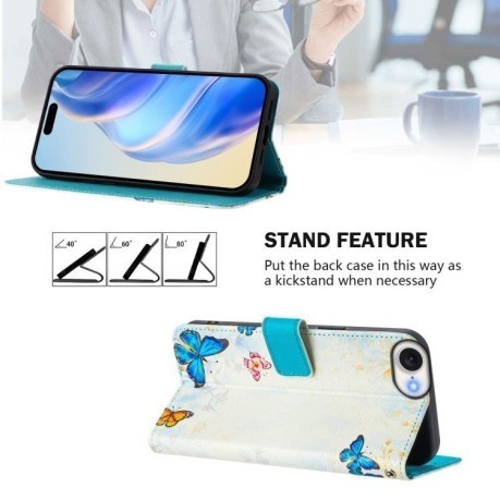 Чохол-книжка Colored Drawing Pattern для iPhone 16e - кольоровий