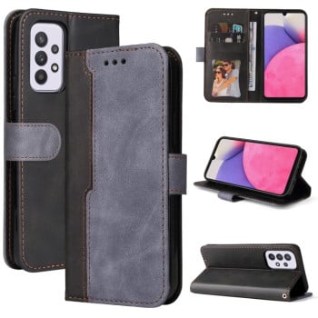 Чехол-книжка Business Stitching-Color для Samsung Galaxy A33 5G - серый