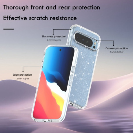 Протиударний чохол Terminator Style для Google Pixel 9 Pro - Glitter White