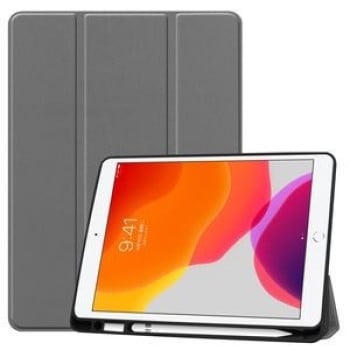 Чехол- книжка Custer Texture Horizontal Flip Smart на iPad 9/8/7 10.2 (2019/2020/2021) - серый