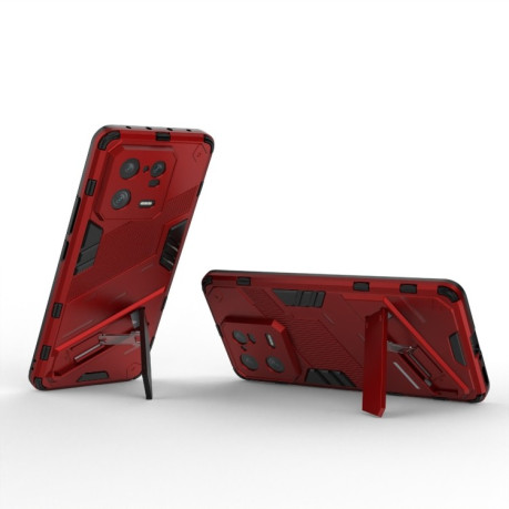 Противоударный чехол Punk Armor для Xiaomi 13 Pro - красный