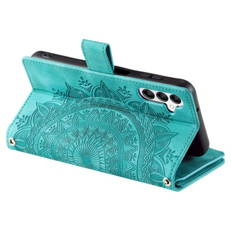Чехол-книжка Multi-Card Totem Zipper Leather для Samsung Galaxy A36 - зеленый