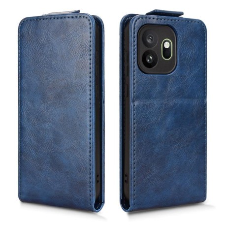 Флип-чехол Magnetic Vertical Flip Leather для OnePlus 15T — синий