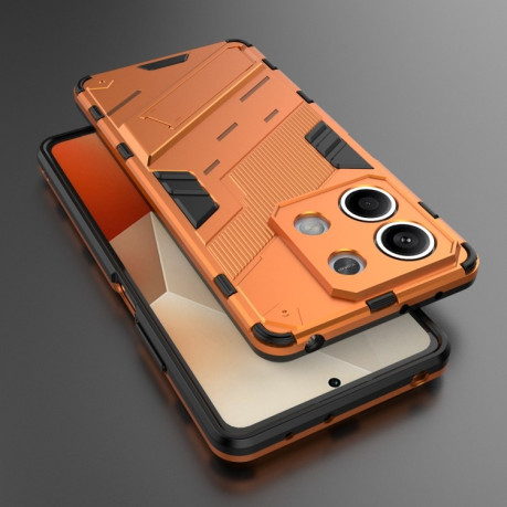 Противоударный чехол Punk Armor для Xiaomi Redmi Note 13 - оранжевый