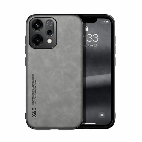 Противоударный чехол Skin Feel Magnetic на OPPO Reno14 Global - серый