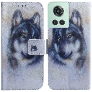 Чохол-книжка Coloured Drawing для OnePlus 10R / Ace - White Wolf