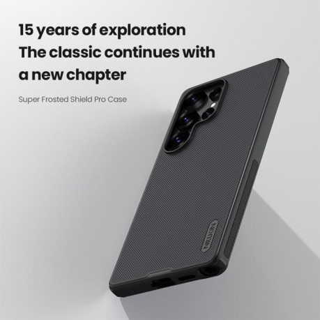 Противоударный чехол NILLKIN Super Frosted для Samsung Galaxy S25 Ultra 5G - синий