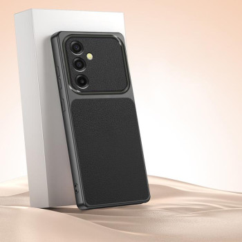 Противоударный чехол Lambskin Series Skin Feel Shockproof с мягким покрытием на Samsung Galaxy A27 5G — чёрный