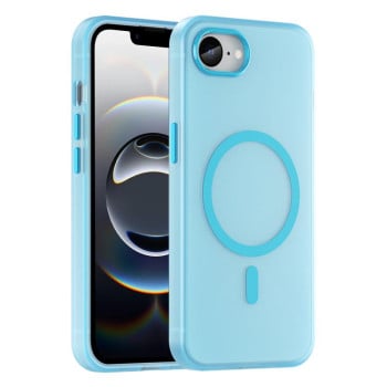 Протиударний чохол MagSafe Frosted Translucent TPU+PC для iPhone 17e/16e - синій