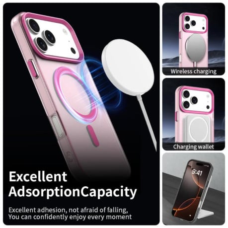 Чехол Candy с Magsafe гибрид на iPhone 17 Pro Max - красный