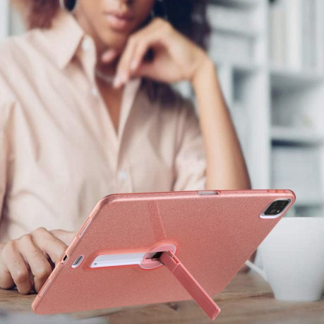 Протиударний чохол Glitter with Holder для iPad Pro 11 inch (2020) - рожеве золото.