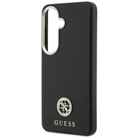 Чехол Guess Rhinestone Round Logo с MagSafe для Samsung Galaxy S26+ — чёрный