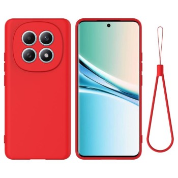 Силиконовый чехол Solid Color Liquid Silicone для Xiaomi Poco M8 5G — красный