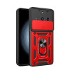 Противоударный чехол Camera Sliding для Realme 11 Pro 5G/11 Pro+ - красный
