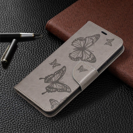 Чохол-книжка Butterflies Pattern Samsung Galaxy S20 FE - сірий